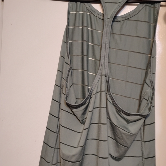 Athleta Green Striped Mini Dress - Picture 3 of 5